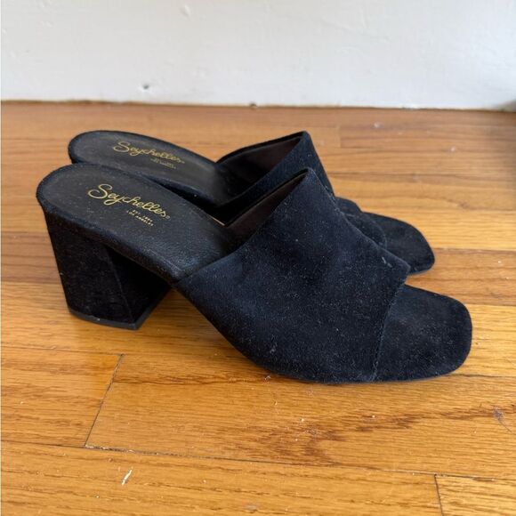Seychelles Black Velvet Slip-On Mules – Size 7 - Picture 4 of 7